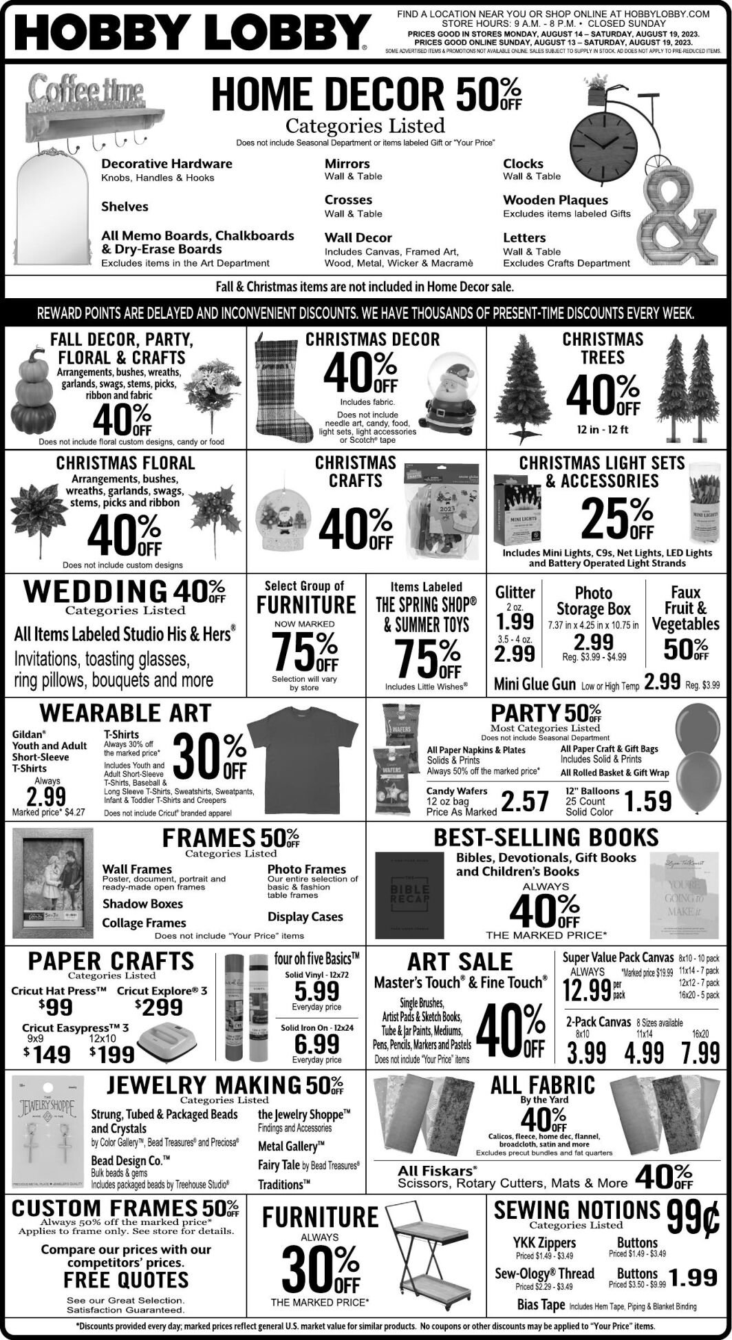 HOBBY LOBBY - Ad from 2023-08-13